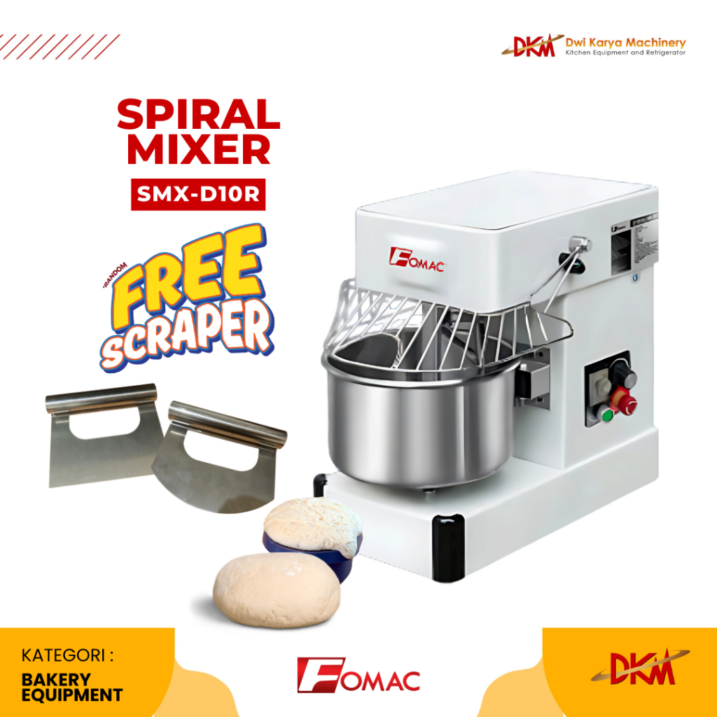 FOMAC Spiral Mixer SMX-D10R / SMX D10R / Mixer Spiral 10 Liter SMX D10R