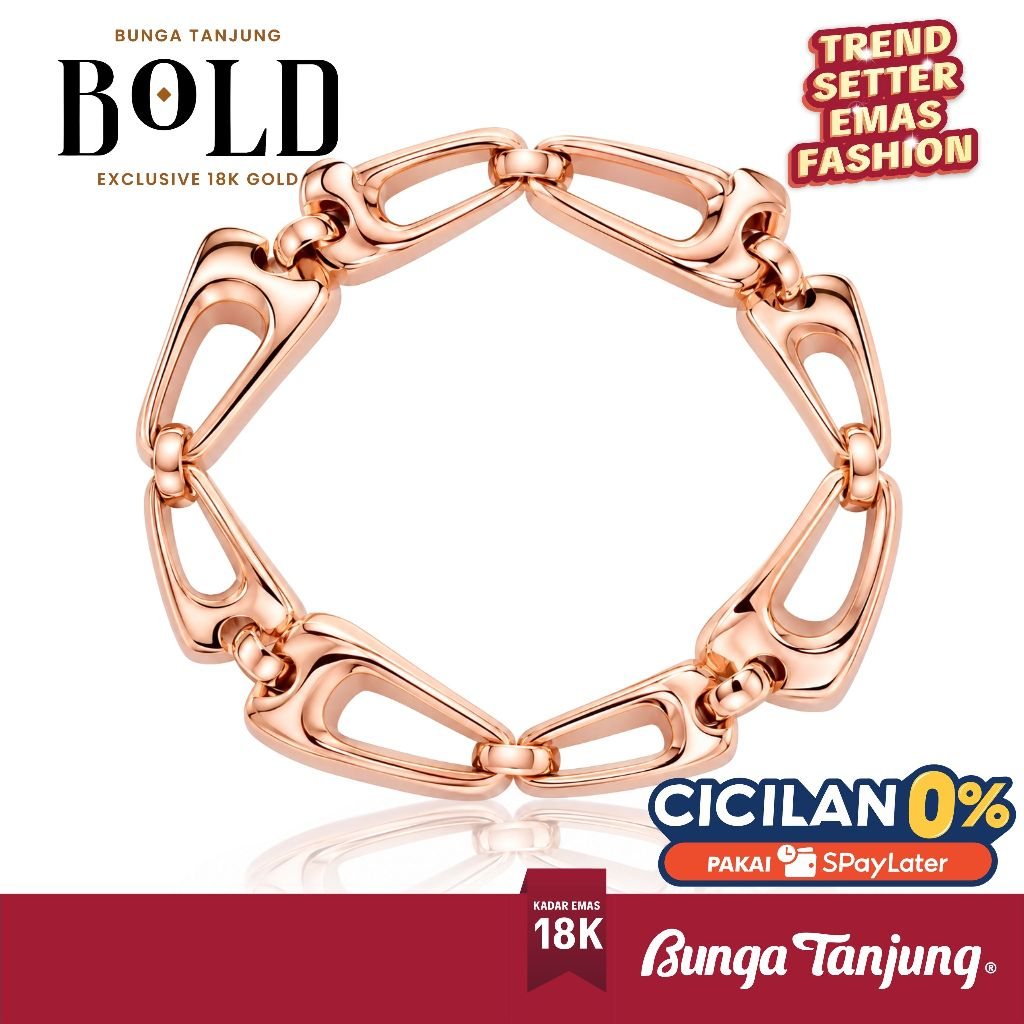 GELANG ADRIANA LINK BOLD - EMAS 18K - BUNGA TANJUNG GOLD