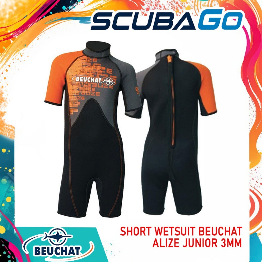Short Wetsuit Junior Beuchat Alize Kids 3mm Baju Anak Selam Pendek Scuba Diving Snorkeling Freedivin