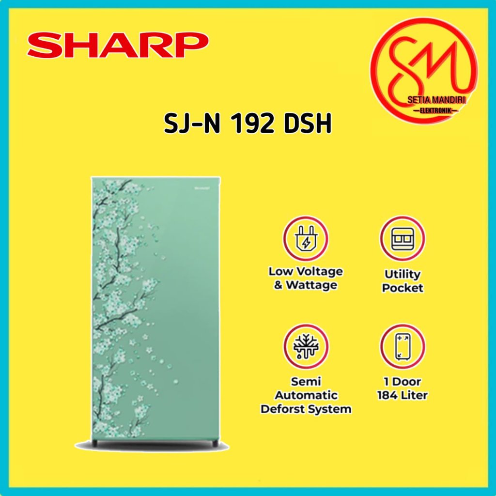 KULKAS SHARP 1 PINTU SJN192DVR / SJN192DSH
