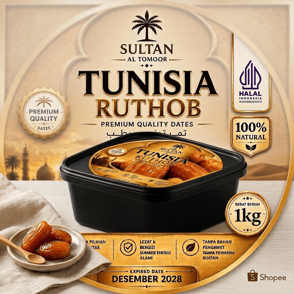 Sultan Al Tomoor Tunisia Ruthob Kurma Premium Quality Dates 1kg
