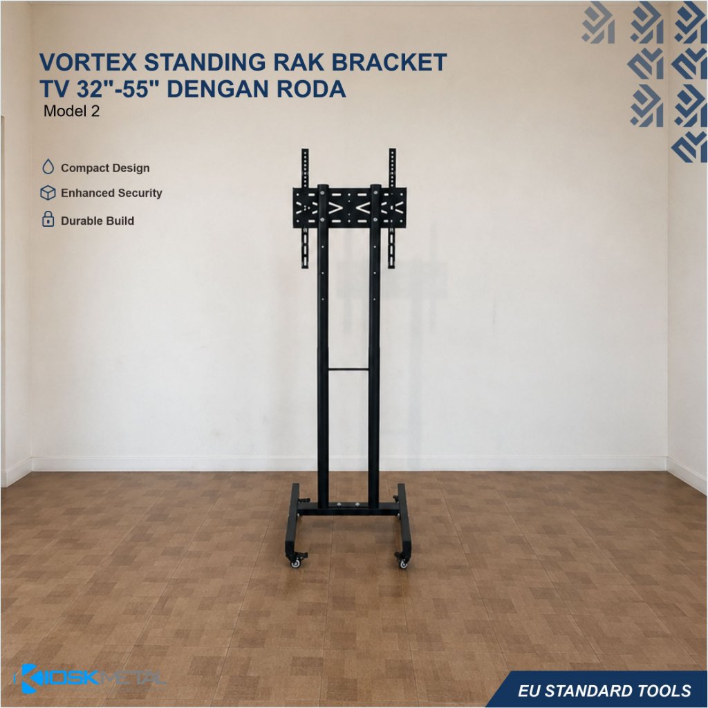 VORTEX Standing Rak Bracket TV 32"-55" Dengan Roda Model 2