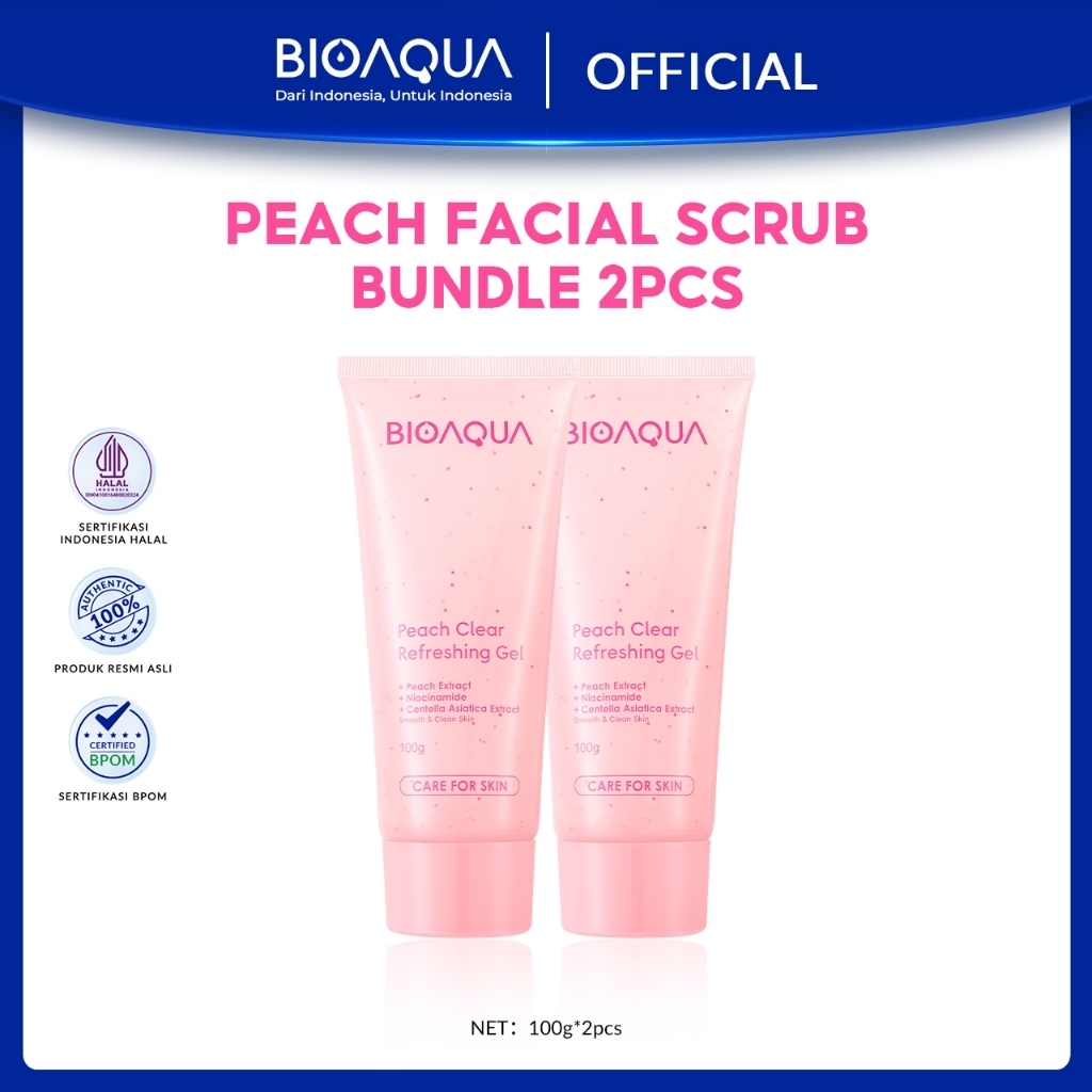 [PAKET HEMAT]-BIOAQUA Face Scrub Purifying Gel 100g Scrub Wajah Facial Exfoliating Gel Wajah