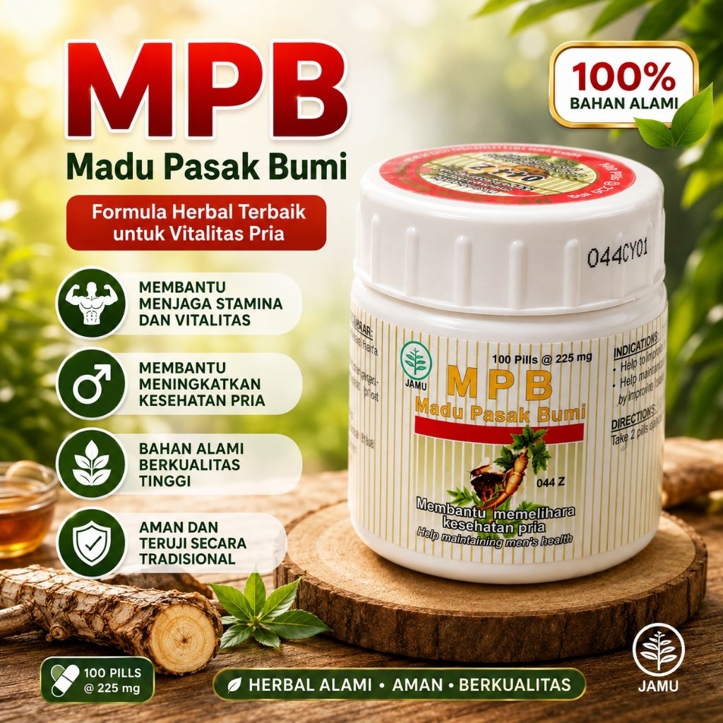 100 pills Madu Pasak Bumi MPB Borobudur - membantu memelihara kesehatan pria dan sekaligua meredakan