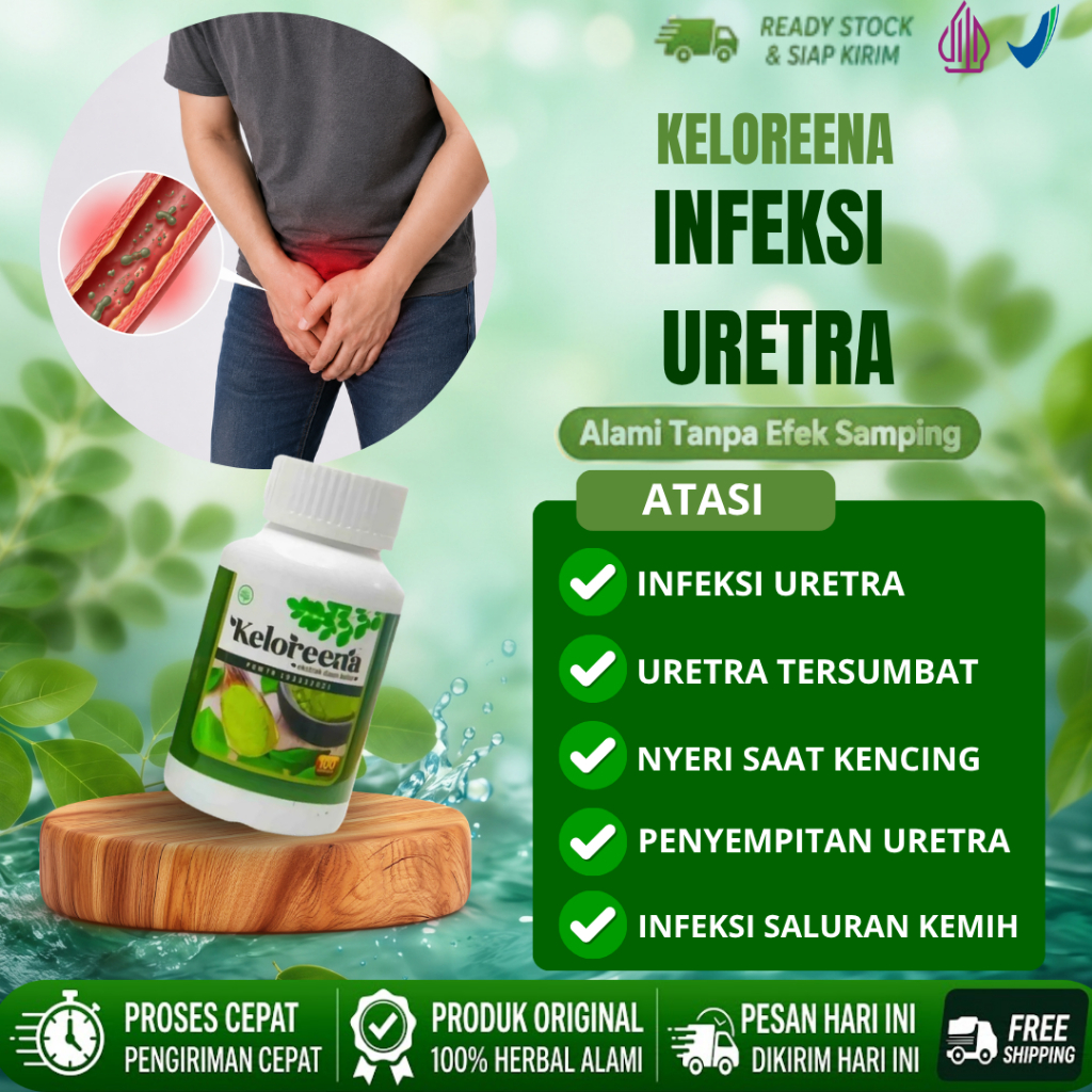 Keloreena Kapsul Atasi Infeksi Pada Uretra Pereda Nyeri Saat Kencing, Uretra Tersumbat, Infeksi Salu