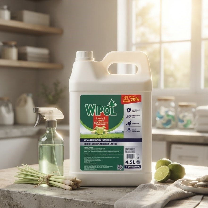 WIPOL PROFESSIONAL 4,5 LITER / WIPOL AROMA SEREH&JERUK / WIPOL PEMBERSIH LANTAI