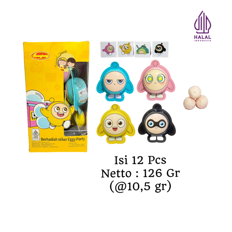 RANJANI EGG PARTY GUMMY BOX ISI 12
