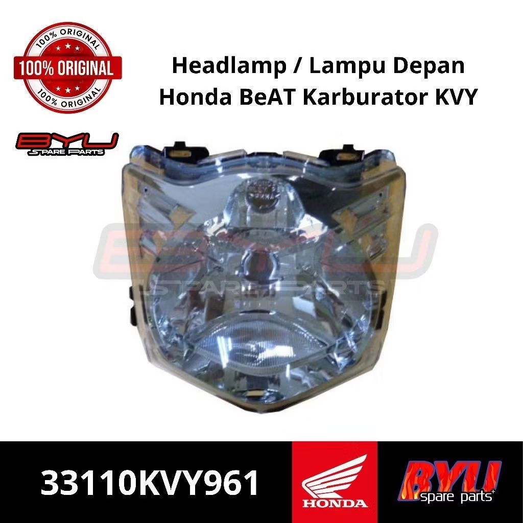 33110-KVY-961 Headlamp / Reflektor / Lampu depan Honda Beat Karbu KVY 33110KVY961