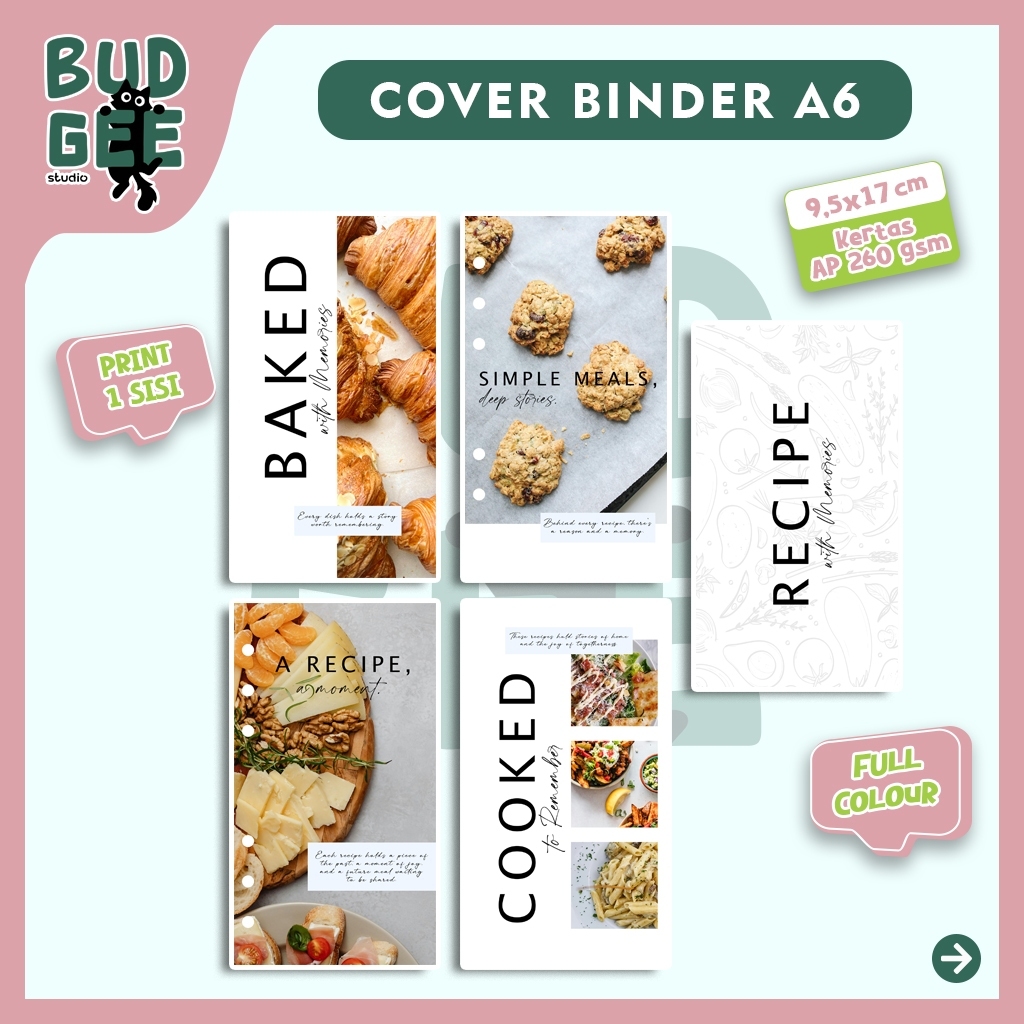 [Budgee] COVER BINDER A6 - PASTRY | BINDER SAVING CHALLENGE | BINDER A6 6 RING | COVER BINDER