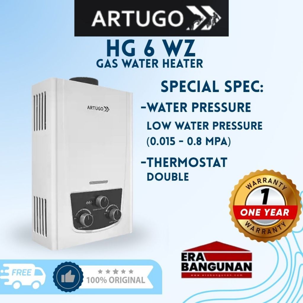 ARTUGO Water Heater Gas HG 6 WZ