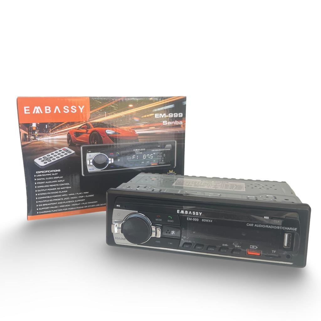 Single din embassy MP3 Tape mobil Tip mp3 Radio Single din Embassy USB AUX Bluetooth Body Besar