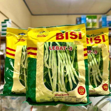 Benih Buncis LEBAT 3 500 gram Cap Kapal Terbang - Bibit Buncis Lebat 3