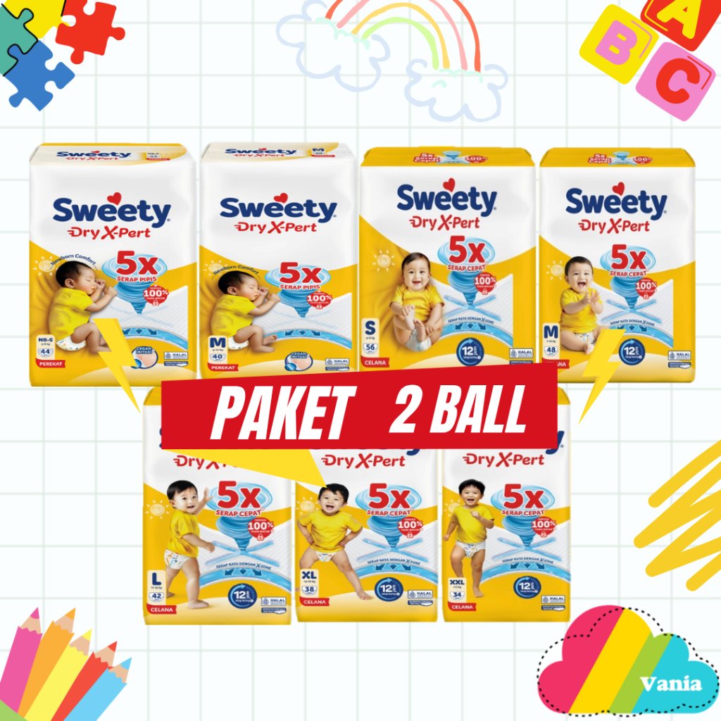 Paket 2 ball Sweety Bronze dry x-pert Pants dry x-pert day active Pants S56 M48 L42 XL38 XXL34 S38 M