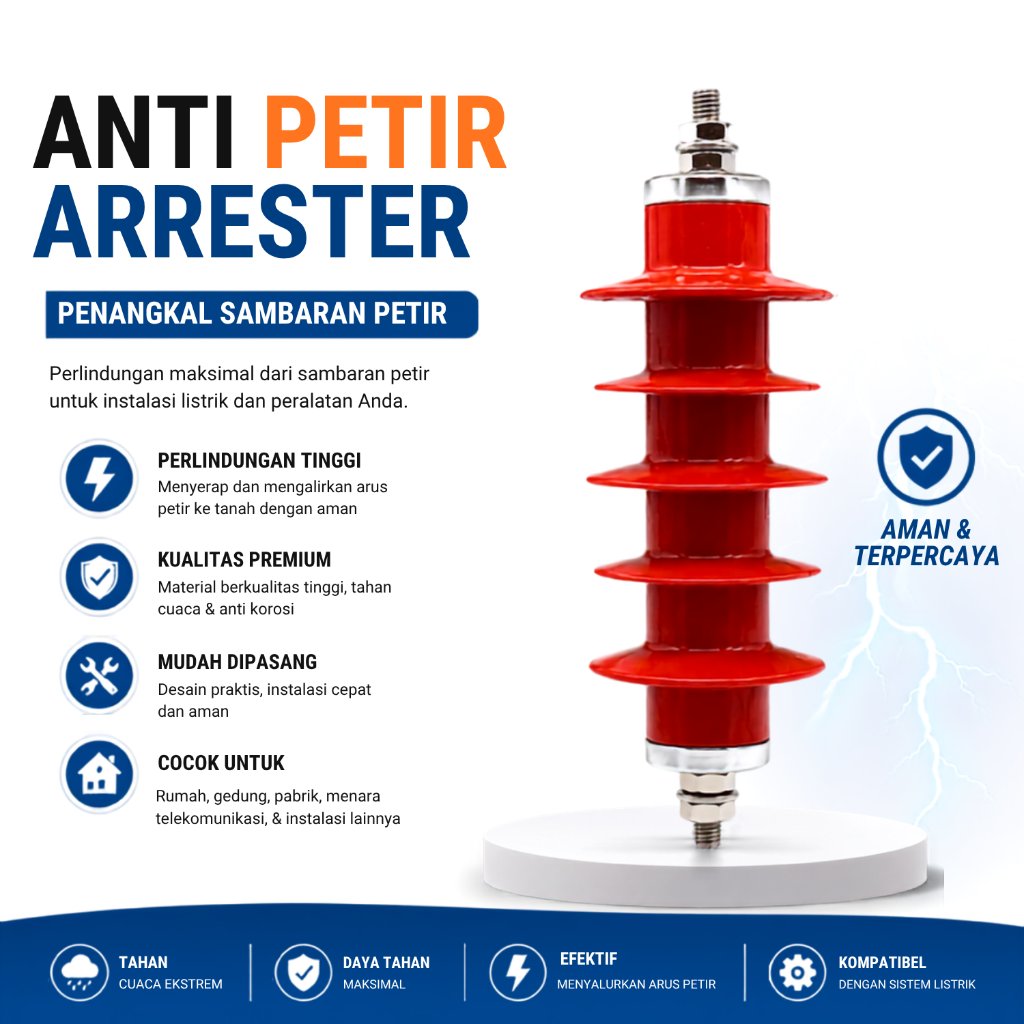 Anti Petir arrester Penangkal Sambaran Petir