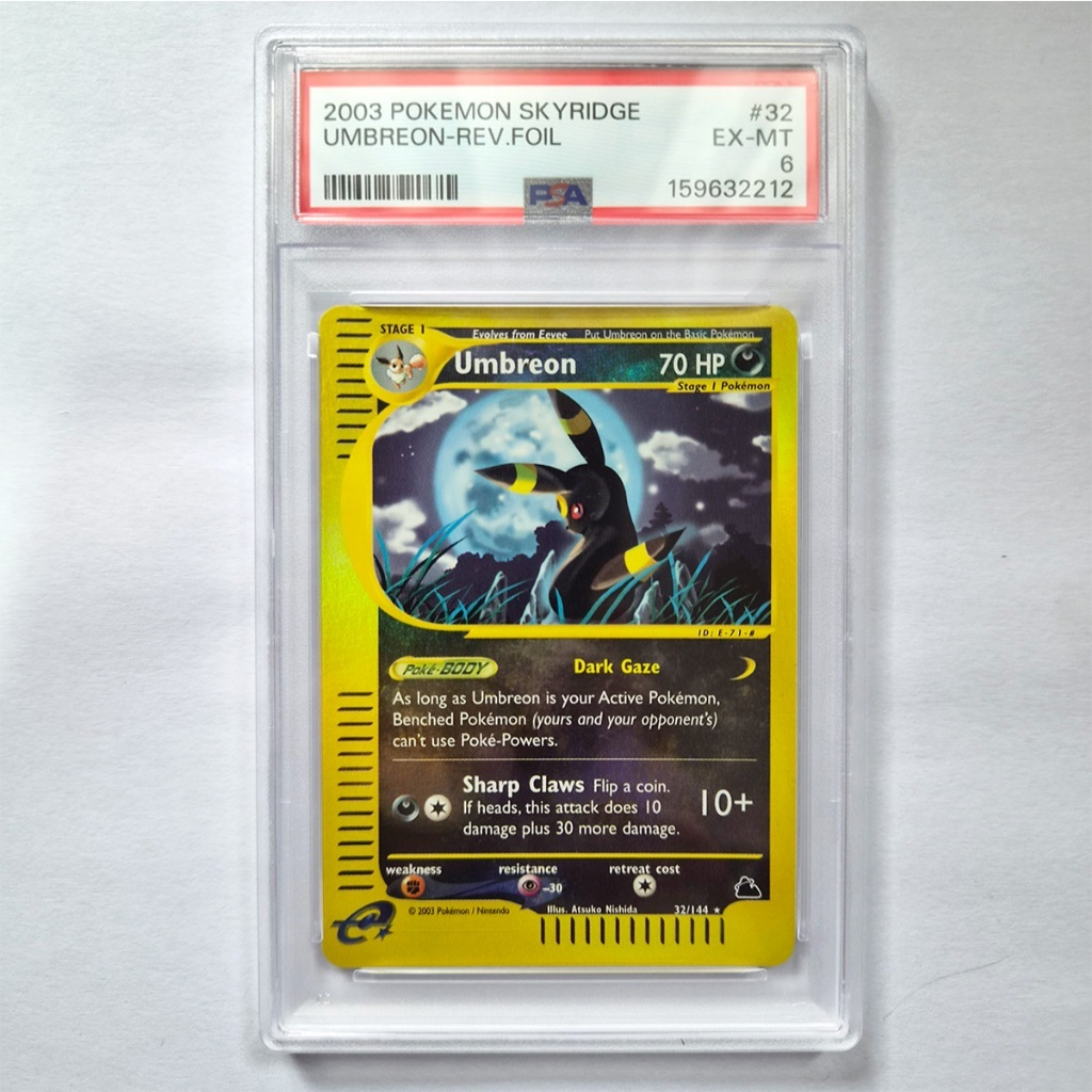 2003 Pokemon Skyridge Umbreon Reverse Foil 32/144 PSA 6 - Kartu Pokemon Card Game Vintage TCG Englis