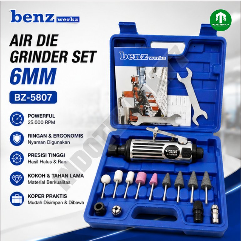 Air Die Grinder 6mm BZ5807 BENZ / Mesin  Gerinda Tunner Tuner Angin 6 mm Cuner BZ 5807 BENZ Bor Tune