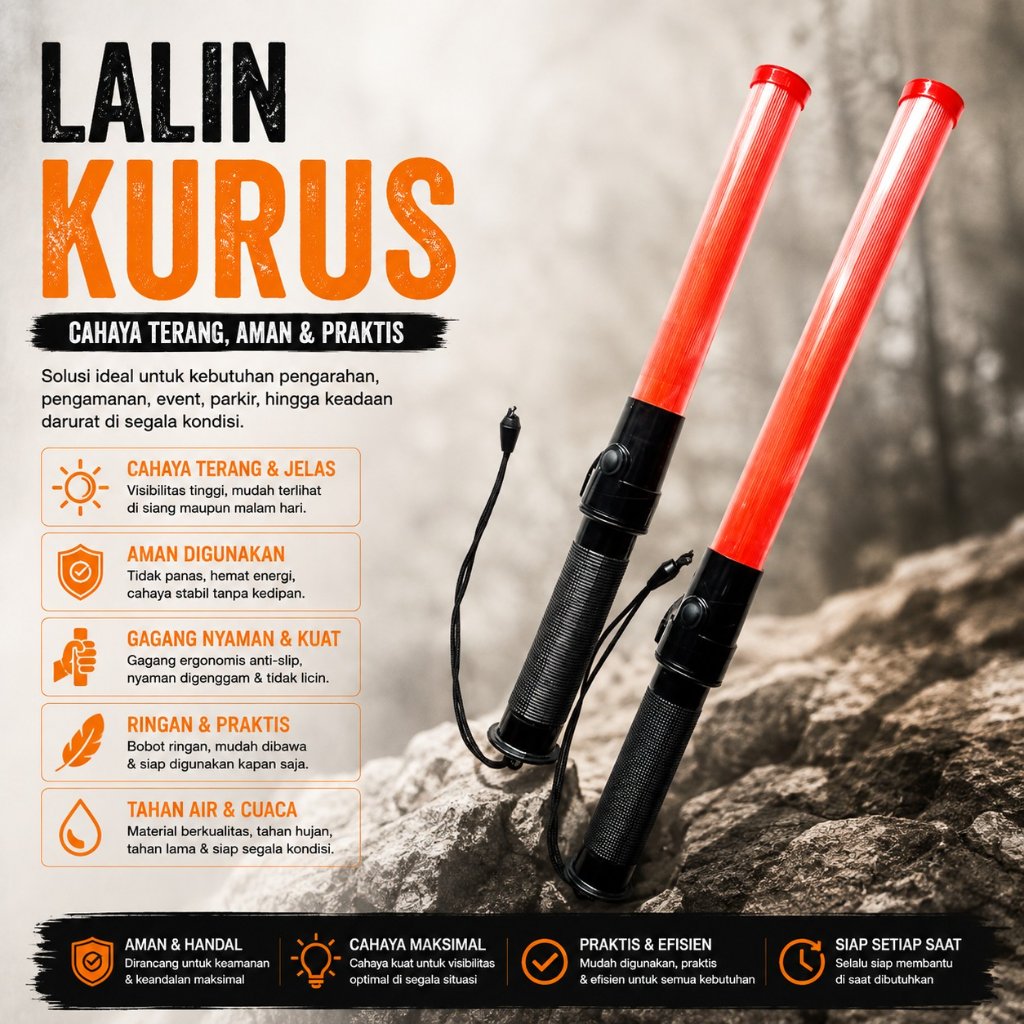 Lampu lalin lalin stik tongkat lalin parkir import senter lalin import lalin senter lalu lintas impo