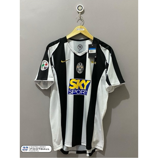 JERSEY RETRO JUVENTUS HOME 2004/2005 SERIE-A DEL PIERO & NEDVED - JERSEY SEPAKBOLA RETRO JUVENTUS MU