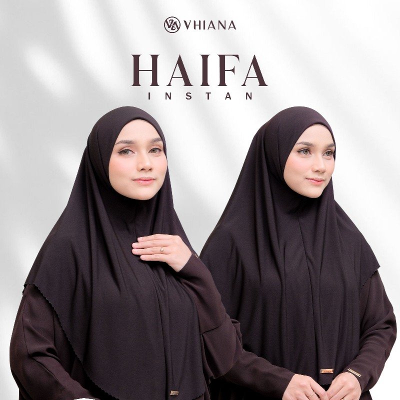 Vhiana Haifa Bergo Instan - Kerudung Instan Jersey Ity Premium | Bergo Langsung Pakai Wanita Muslim 