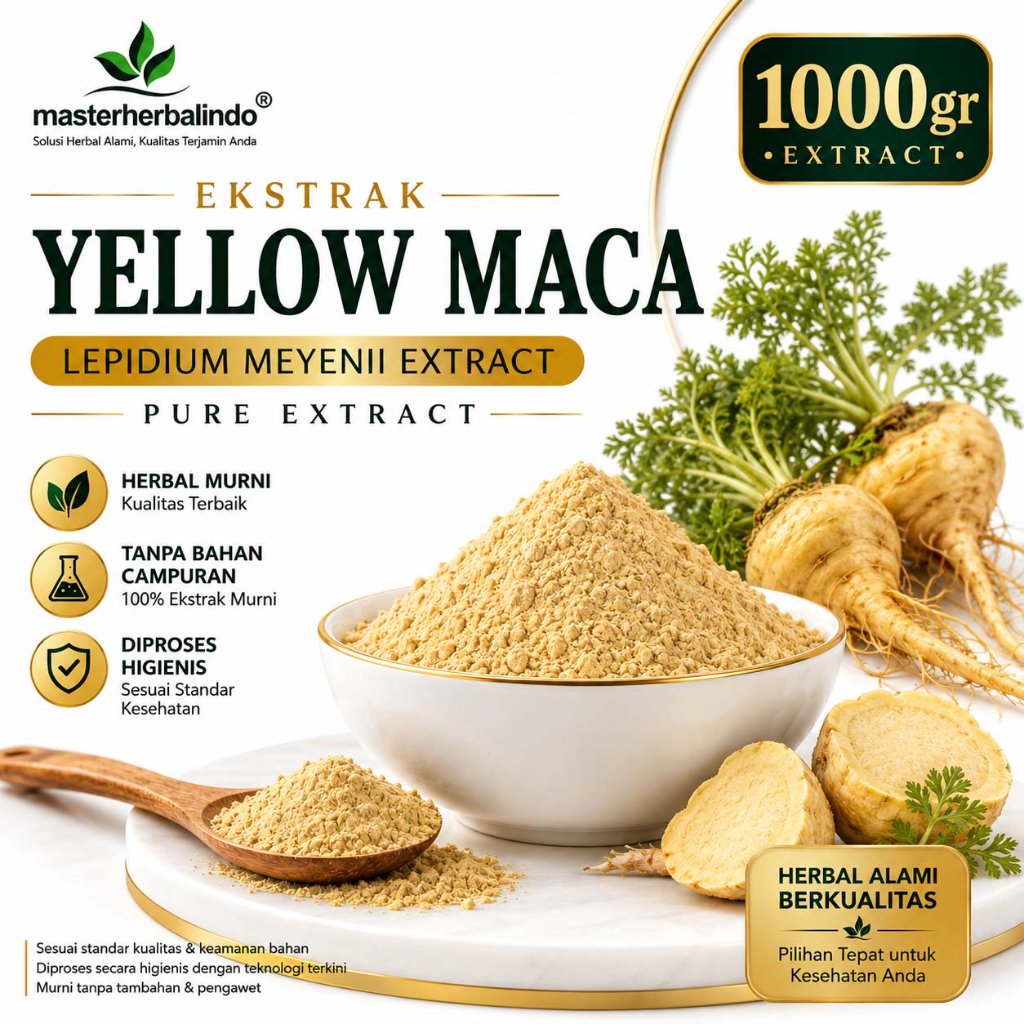 Root Yellow Maca Extract powder Food Grade / Bubuk Akar Maca 1 kg