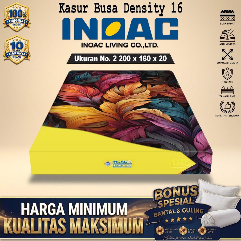 [ 200x160x20 ] Kasur Matras Busa No. 2 INOAC EPV D16 Garansi 10 Tahun
