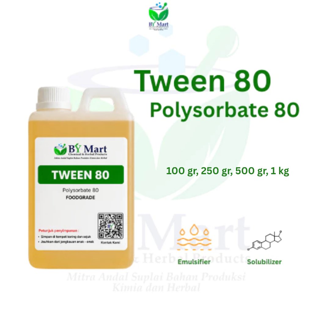BY KIMIA & HERBAL - Tween 80 / Polysorbate 80 Food Grade – Emulsifier & Stabilizer Berkualitas