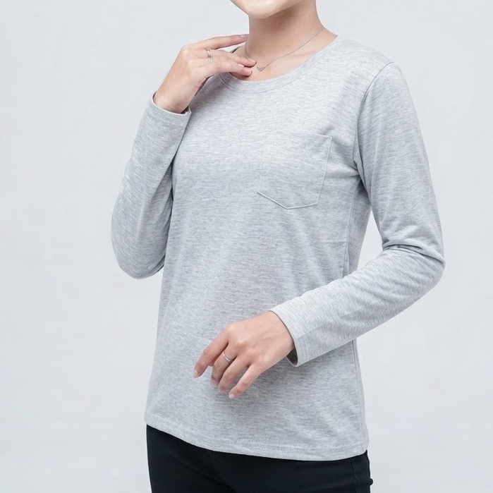 KAOS POLOS TANGAN PANJANG/ KAOS SPANDEK RAYON/LONG SLEEVE TSHIRT