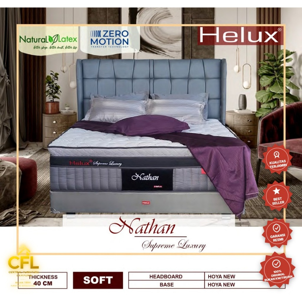 CENTRAL - HELUX MATRAS / KASUR SPRINGBED NATHAN / KASUR EMPUK HELUX NATHAN