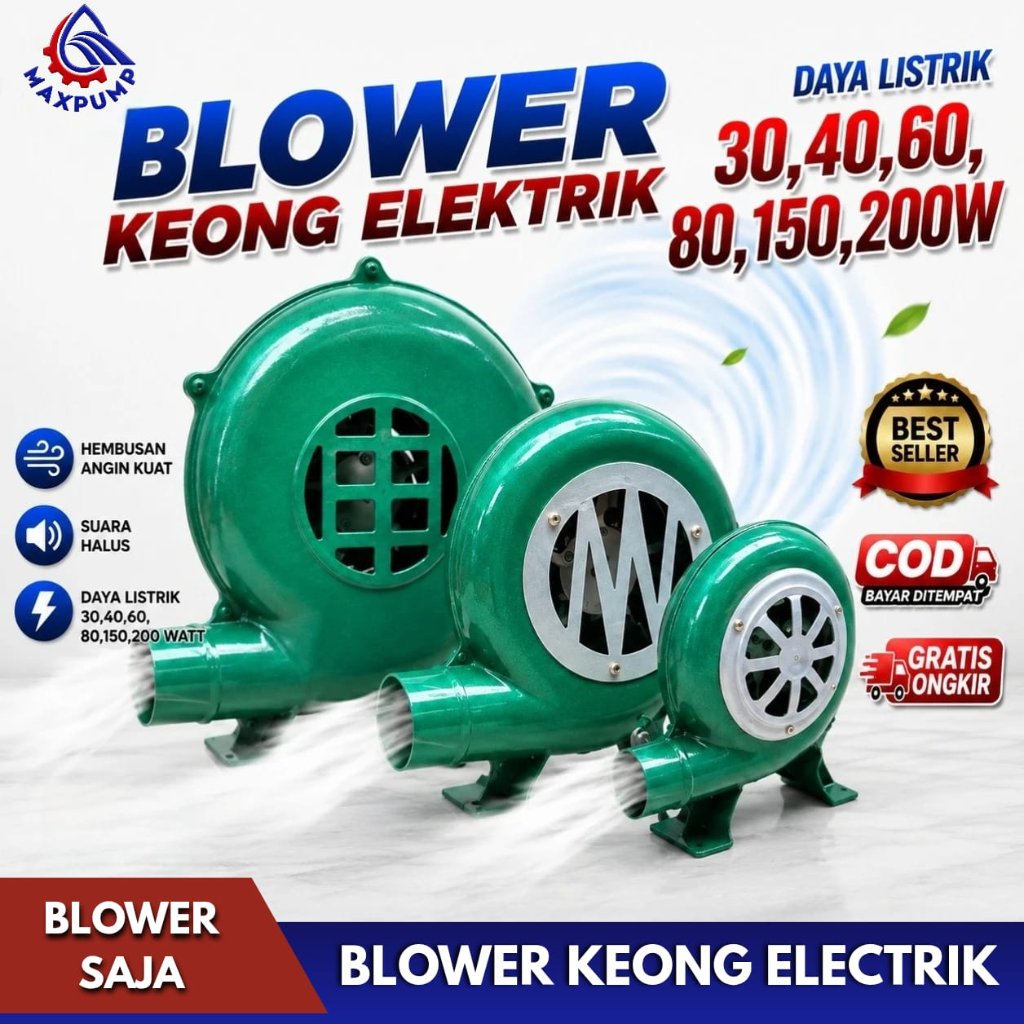 MAXPUMP Blower Keong Duduk Electric Mesin Kipas Angin Elektrik Blower Tiup Debu Blower Pembesar Api