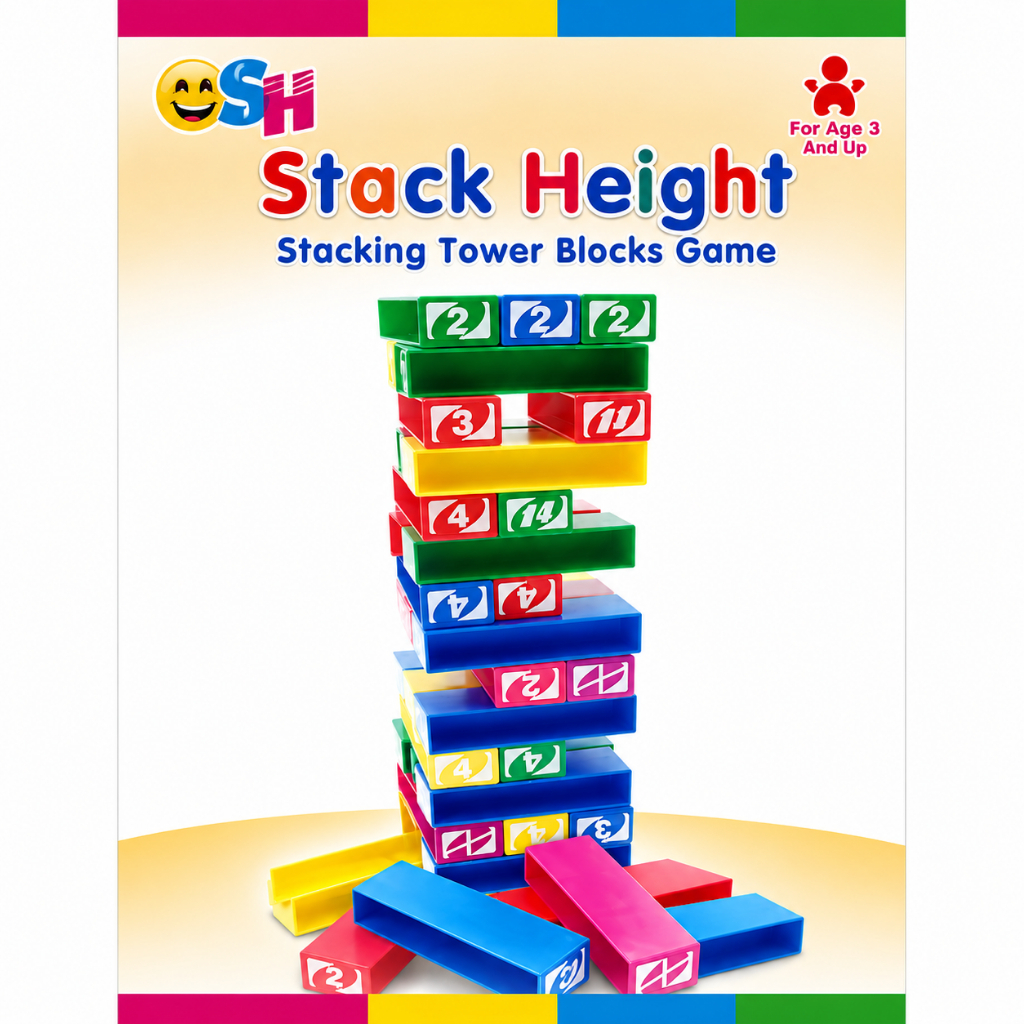 STACK HEIGHT-STACKING TOWER BLOCKS GAME | PERMAINAN BALOK | UNO BALOK