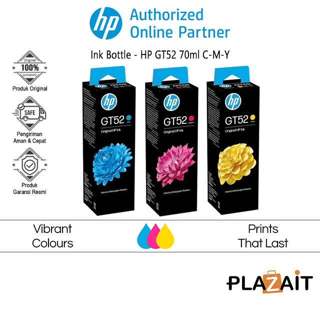 HP Ink Bottle - GT52 70ml Magenta M0H55AA Original & Baru