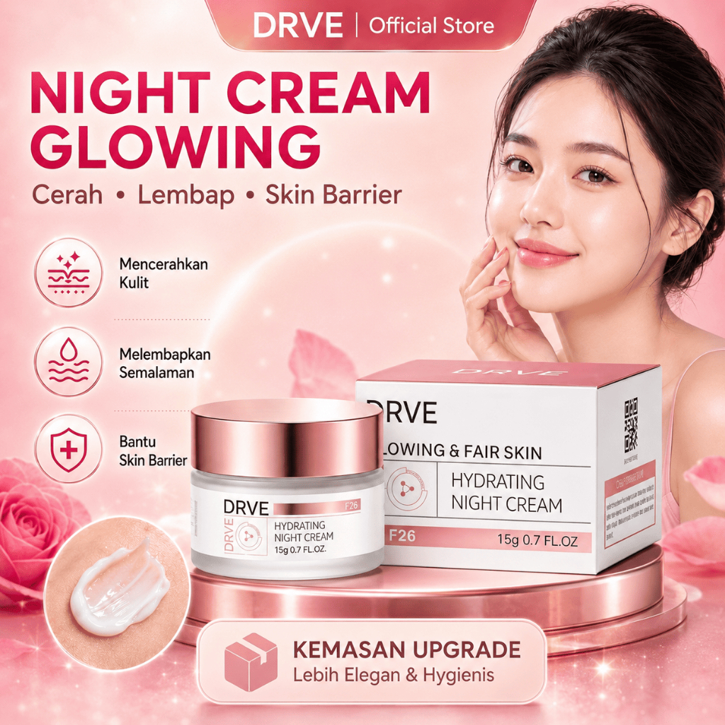 Drve Moisturizer Night Cream | Pelembab Wajah Dapat Membantu Menghidrasi Dan Membantu Menutrisi Kuli