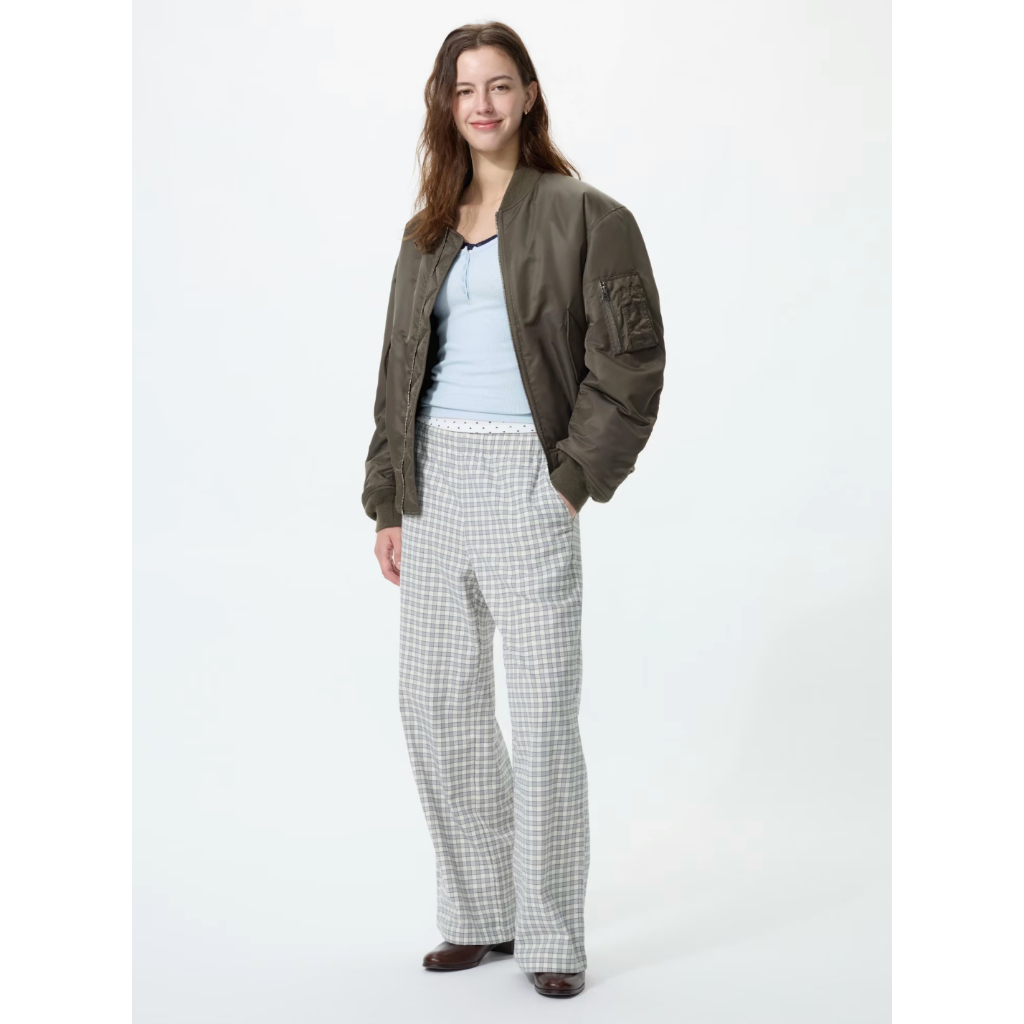 Women Flannel Relax Pants (Gingham) UNIQLO