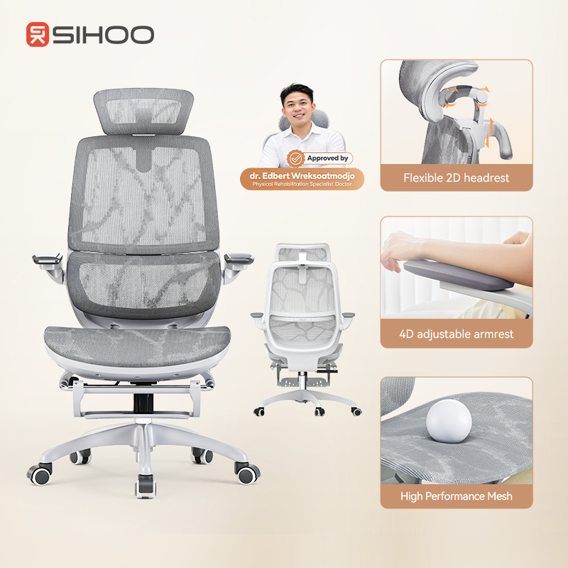 SIHOO Office Chair M59AS-301-JT Kursi Kerja Kantor Ergonomic Kursi gaming kursi rumah dengan sandara