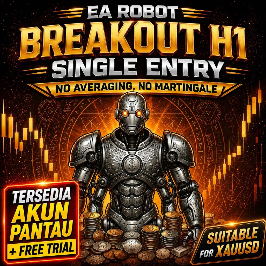 EA Robot Asisten Trading Breakout H1 Single Entry Auto Trade Gold XAUUSD untuk MT5 data backtest 202