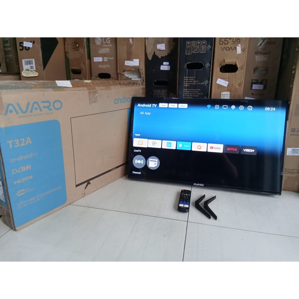 TV LED AVARO SMART TV 32 INC BISA YOUTUBE SUDAH DIGITAL TANPA STB (536A6)