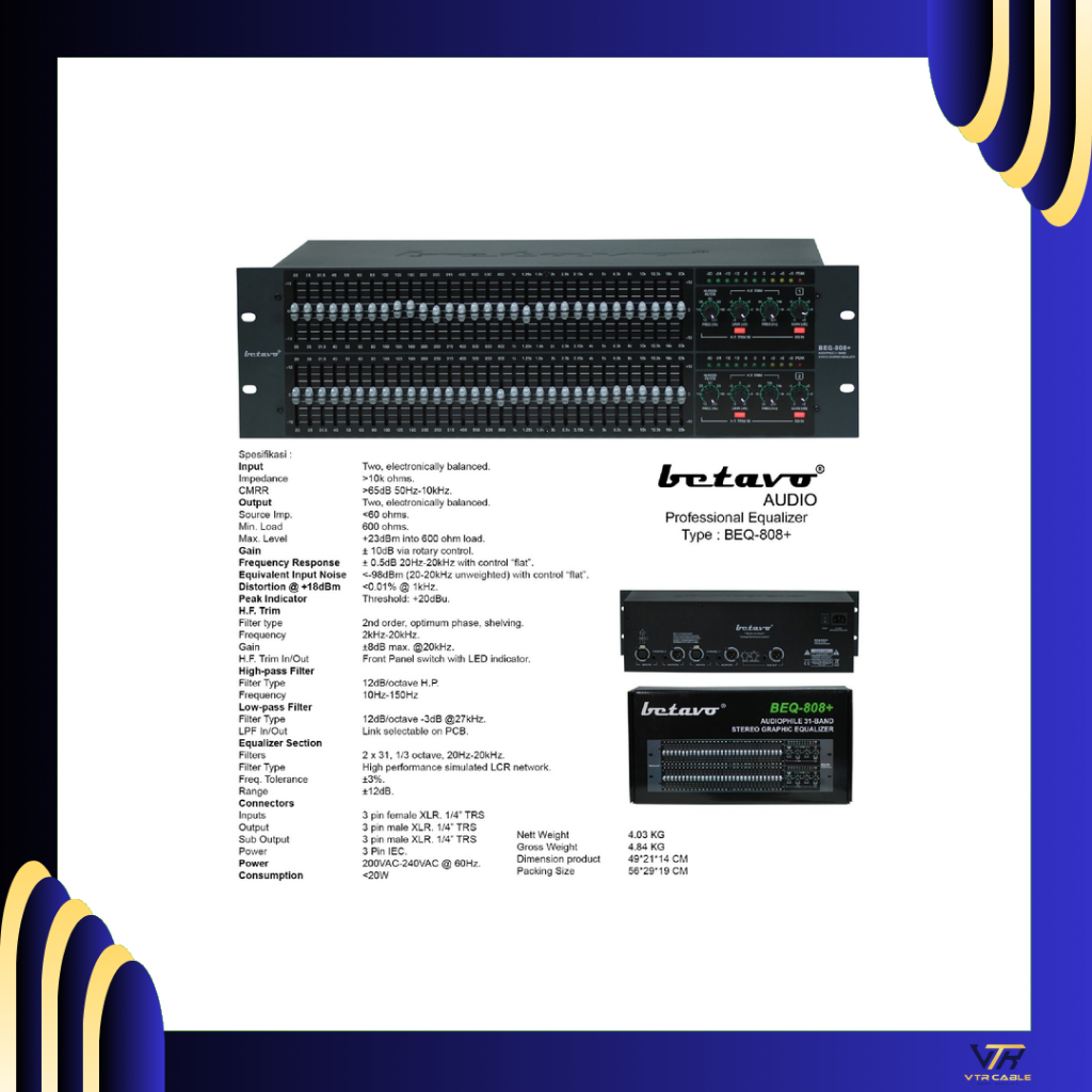 EQUALIZER BETAVO BEQ - 808 +