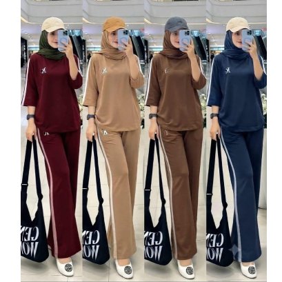 set olga muslimah bahan katun combed24s nyaman adem di pakai dan aktipitas sehari hari
