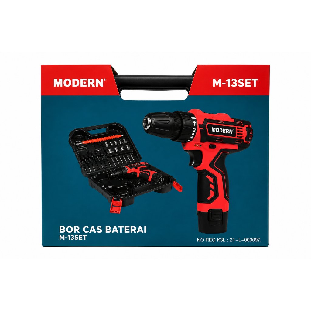 MODERN Bor Cas Baterai M-13SET