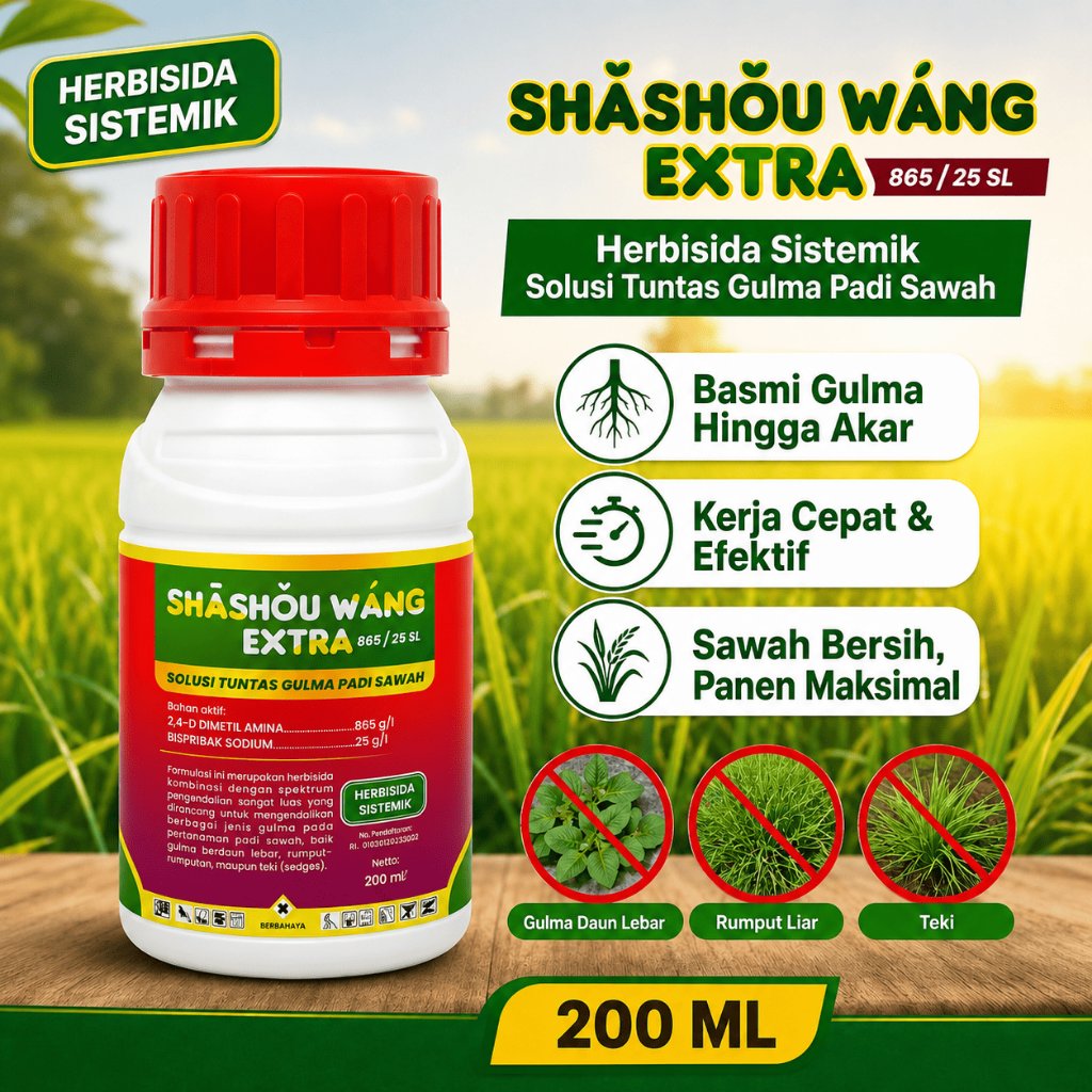 Shashouwang Merah Herbisida Selektif Obat Rumput Khusus Grinting Jawan 250ML