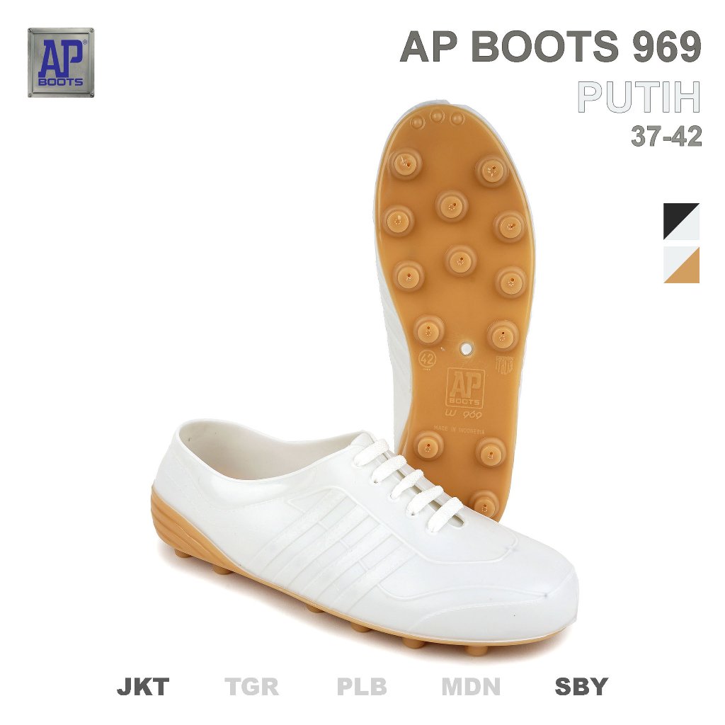 AP Boots AP 969 Putih Cream - Sepatu Bola PVC