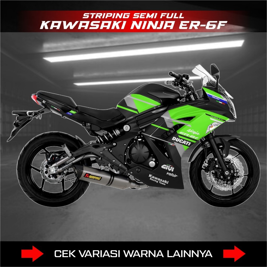 sticker striping kawasaki er-6f semifull body | sticker decal variasi motor ER-6F premium