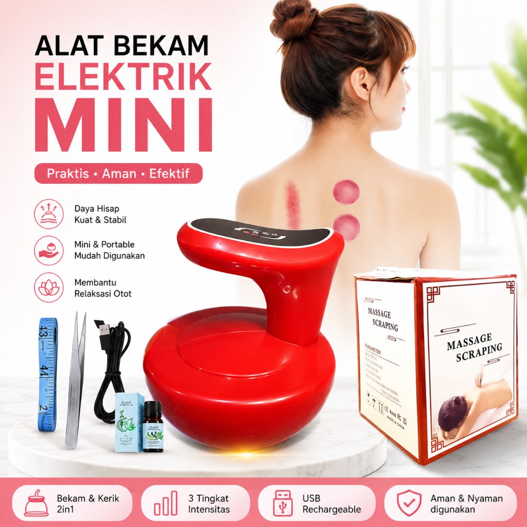 Alat Kerok Kerokan Bekam Elektrik | Electric Scraping Cupping Massage Device