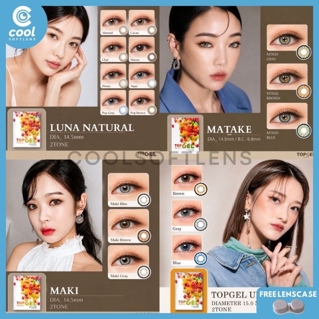 Softlens ALL TOPGEL SERIES Normal By Topgel / Topgel Universal Princess Maki Matake Gel Luna Cloudy 
