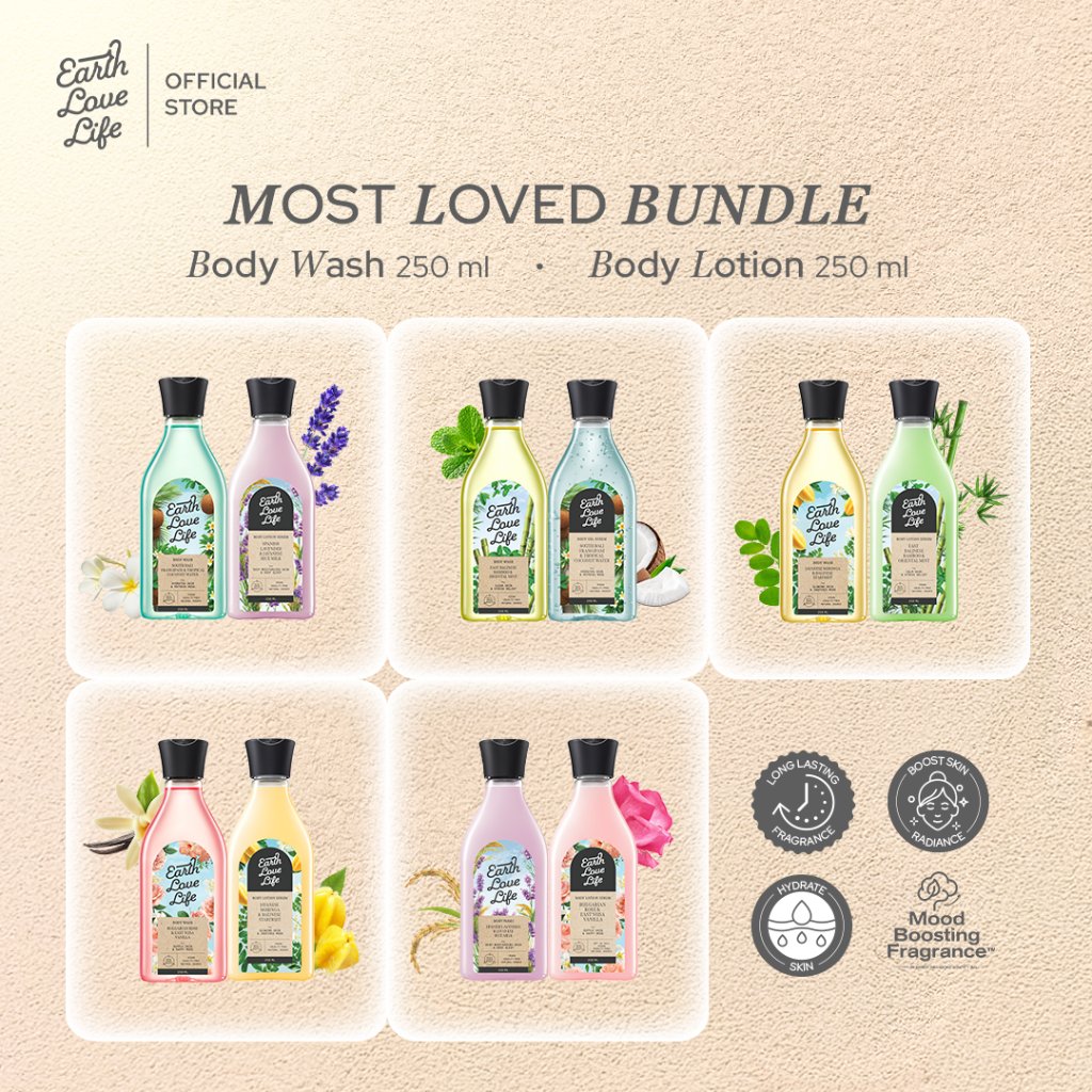 [MOST LOVED BUNDLE] Earth Love Life Body Wash & Body Lotion 250ml | Body Care Favorite | Sabun Mandi