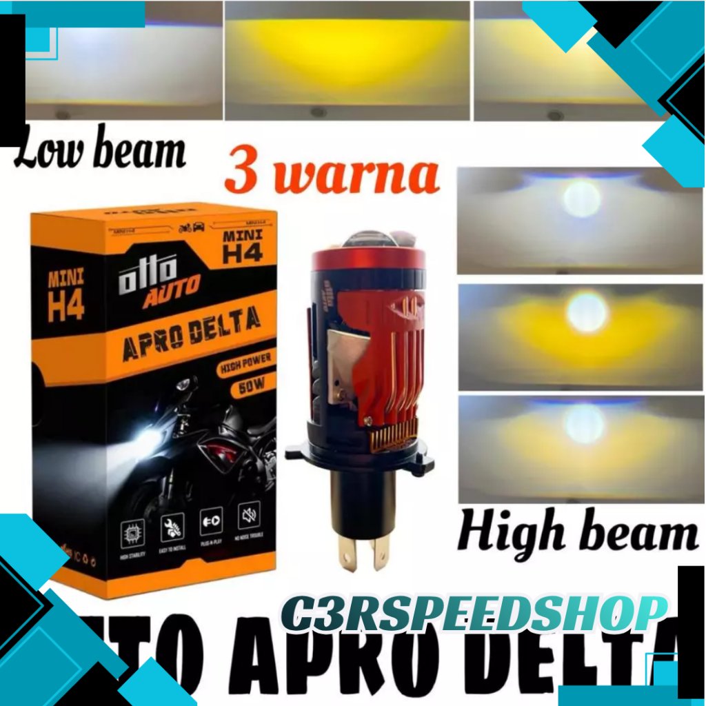 OTTO APRO DELTA DOUBLE LASER H4 HIGH BEAM SELENOID