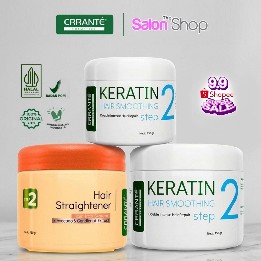 Crrante Hair Straightener Step 2 Netral Pelurus Rambut Rebonding Cream Neutralizer Smoothing gdkd01