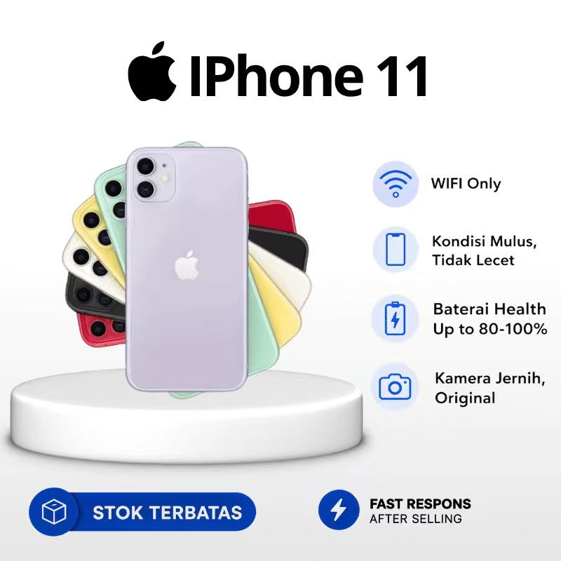 APPLE IPHONE 11 64GB/128GB WIFIONLY SECOND 128GB/64GB INTER SECOND ORIGINAL 100%