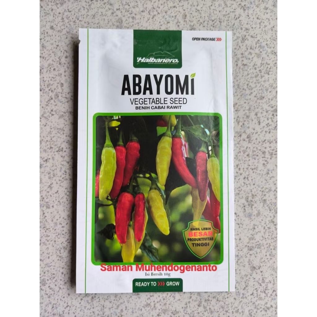 Benih Cabe Rawit ABAYOMI 10 gram Halbanero - Bibit Cabai Rawit ABAYOMI