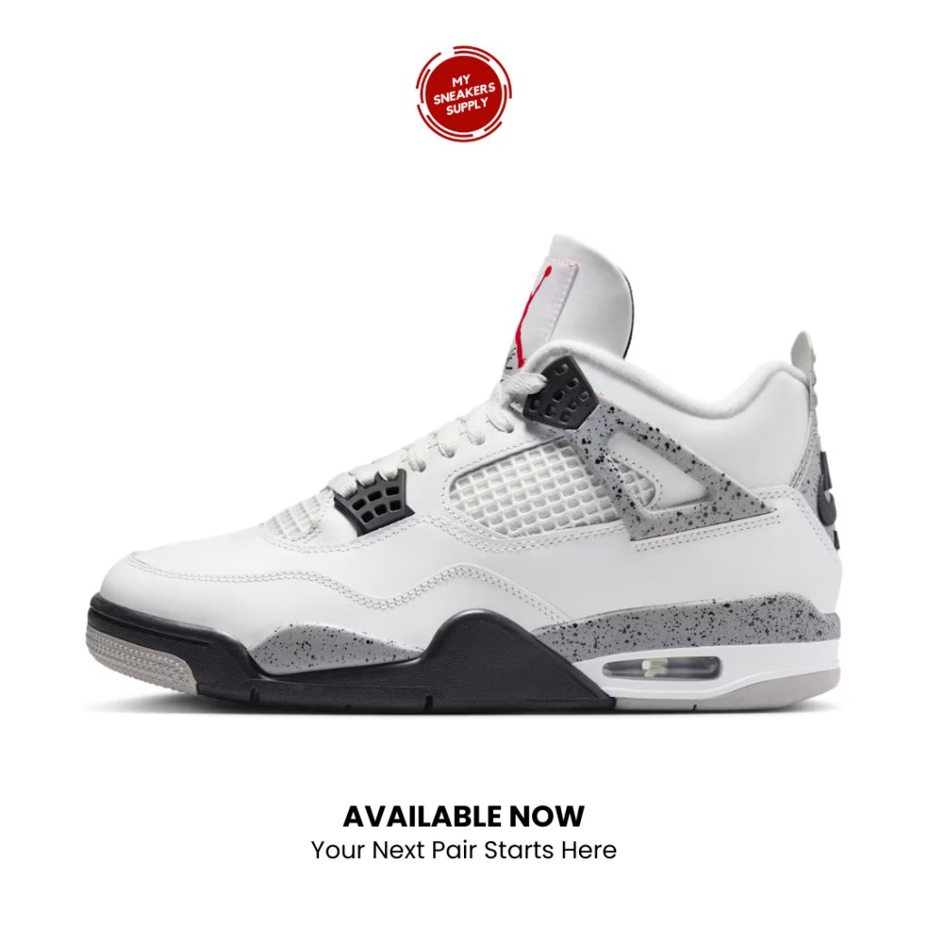 Sepatu Sneakers Air Jordan 4 Retro White Cement (2025) - [FV5029 100] [BARU]